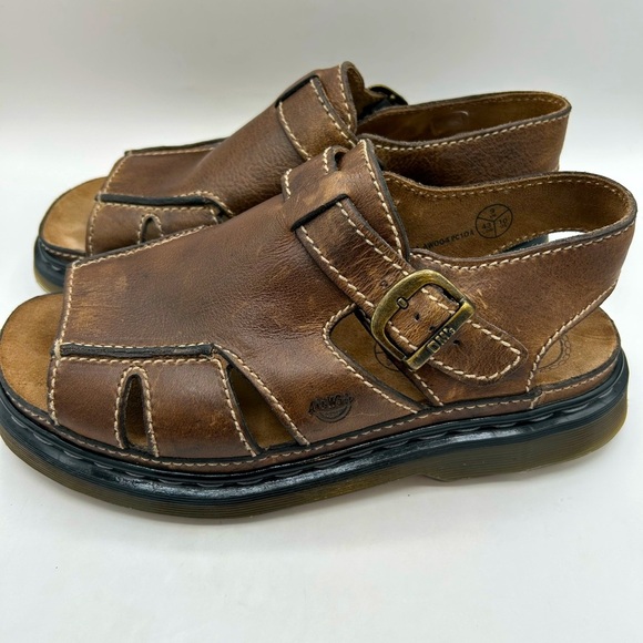 RARE DR MARTENS Sandals Mens SZ 10 
Brown Leather Fisherman Chunky 
ENGLAND Y2K - Picture 7 of 16